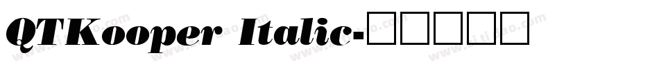 QTKooper Italic字体转换